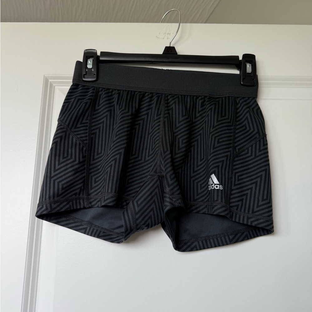 Adidas Black Patterned Shorts